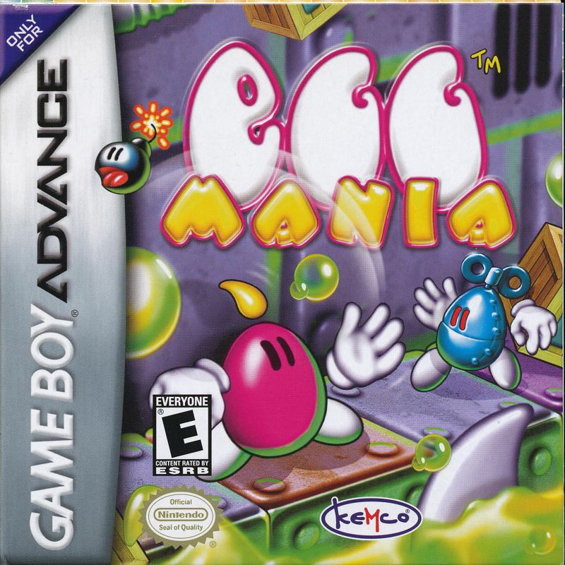 Egg Mania box art for GameBoy Advance